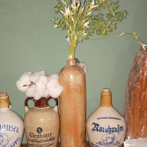 Vintage Ceramic Bottles with Embossed Details - Picture 2 of 2